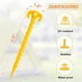 thumbnail image 4 of EAGLE PEAK 8 Pack Tent Stakes, 8 inch Heavy Duty Spiral Design Outdoor Tent Stakes for Beach, Ground Stakes Ground Anchors Pegs, Camping Pegs for Pitching Camping Tent, Canopies, Gardening and More, 4 of 6