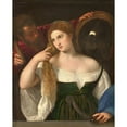 thumbnail image 3 of Titian 15x18 Black Modern Framed Museum Art Print Titled - Woman with a Mirror, 3 of 5