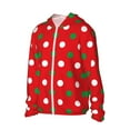 thumbnail image 2 of Pofeuu White and Green Polka Dot Print Sun Protection Outdoor Lightweight Full Zip UV Cooling Hoodie Long Sleeve Summer Clothing for Outdoor Hiking-3X-Large, 2 of 5