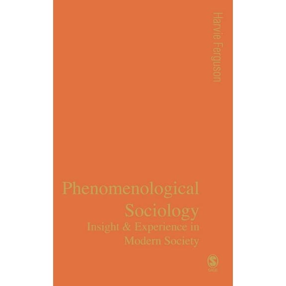 Published in Association with Theory, Culture & Society: Phenomenological Sociology: Insight and Experience in Modern Society (Hardcover)