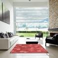 thumbnail image 6 of Ahgly Company Indoor Round Patterned Ferrari Red Area Rugs, 5' Round, 6 of 6
