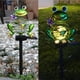 thumbnail image 5 of Decoración De Jardín Rana Led Luz Solar Rana De Metal Estatuilla Paisaje Estaca Luz Lámpara Impermeable Para Exteriores Para Jardines Céspedes Patios Monstrate HA012895-00, 5 of 7