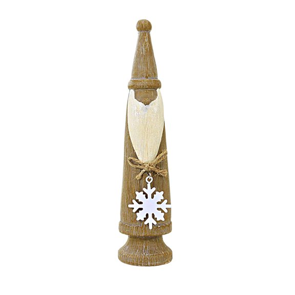 Ganz Pencil Santa Figurine - One Figurine 8 Inch, Polyresin - Wood-Look Christmas Mx187672 Snowflake