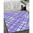 thumbnail image 3 of Ahgly Company Machine Washable Indoor Square Transitional Blue Angel Blue Area Rugs, 7' Square, 3 of 7