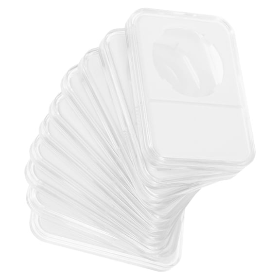Hemoton 10pcs Clear Coin Collection Box Plastic Coin Storage Organizer For All Coins Transparent Money Holder And Display Case Coin Collecting Supplies