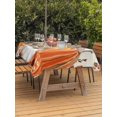 thumbnail image 2 of Outdoor Tablecloth with Umbrella Hole and Zipper, Fall Orange Pumpkins Rectangle Table Cloth 60x84 Inch Waterproof Tablecloth, Thanksgiving Floral Maple Leaf Picnic Table Cover for Patio Camping, 2 of 7