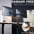 thumbnail image 2 of VIVO Telescoping Dual Ultrawide 40" to 45" Monitor Heavy Duty Desk Mount Stand, 2 of 8