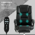 thumbnail image 4 of Vinsetto Massage Office Chair with 6 Vibration Points, Lumbar Heated PU Leather Reclining Computer Chair with Adjustable Height, Footrest, Black, 4 of 10