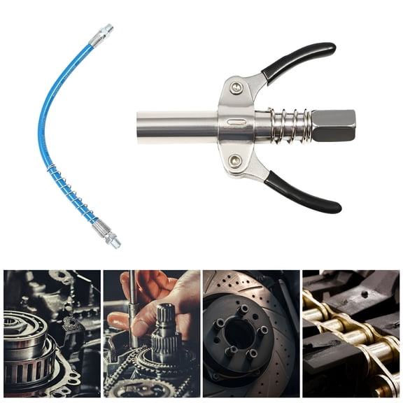 ZEPARO Quick Lock Release Grease Gun Coupler for All 1/8" NPT Grease Guns & 30cm Hose