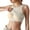 White, variant on Mgmyaa Summer Women Solid Color RoundNeck Tank With Built In Bra Camisoles For Under Clothes Spaghetti Strap Cami