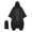 Black, variant on HOMBOM Rain Poncho for Adults Reusable Raincoat Hooded Daily Clear Camping Waterproof Womens Rain Jacket Lightweight