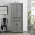 thumbnail image 2 of Kitchen Pantry Cabinet - Large Storage, Adjustable Shelves - Distressed Gray Finish, 2 of 7