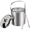 thumbnail image 2 of Nvzi Ice Buckets with Stainless Steel Ice Tongs,Double Wall Ice Bucket with Lid,Silver Ice Wine Chiller for Bar Paties,Ice Buckets for Camping, 2 of 5