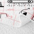 thumbnail image 5 of Erosebridal Grid Excavator Truck Twin Quilt Set for Girls, Line Print Twin Coverlet Set, Pink White, 2 Pieces, 5 of 7