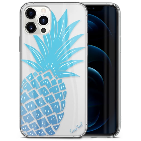 Case Yard iPhone-11-Pro-Max Case Clear Soft & Flexible TPU Ultra Low Profile Slim Fit Thin Shockproof Transparent Bumper Protective Cover Drop Protective Cell Phone Cases (Blue Pineapple)