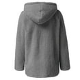 thumbnail image 6 of Patlollav Womens Coats Plus Size Winter Warm Faux Coat Jacket Zipper Solid Long Sleeve Outerwear, 6 of 7