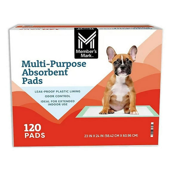 Puppy Training & Potty Multipurpose Absorbent Pads, 23" x 24", 120 ct.