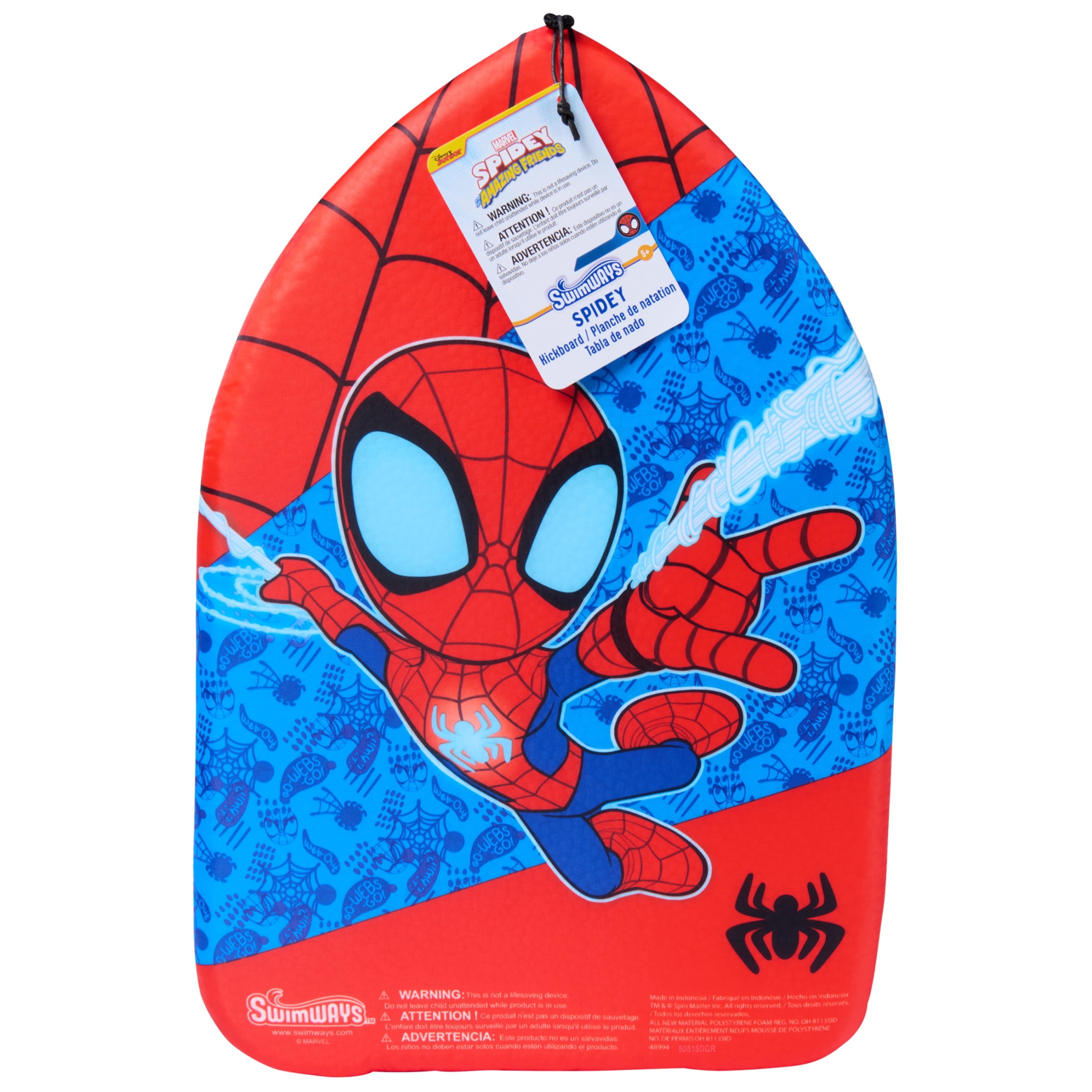 SwimWays Marvel Spider-Man Kickboard, Body Board for Kids Ages 5 & up