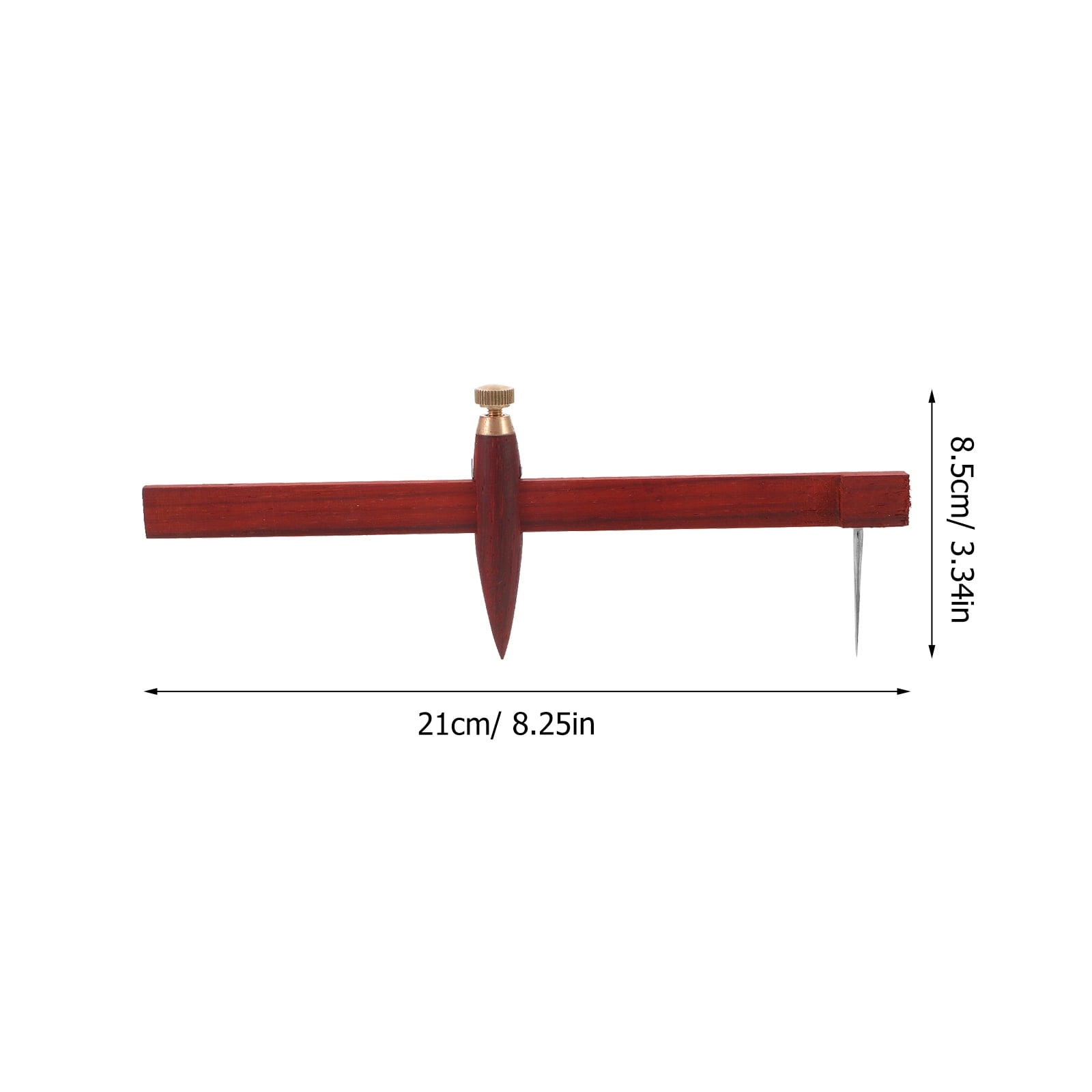 Raindrops Wood Pottery Compass Cutter for Clay Art Projects with Dark Red Color Great for Daily Use 4.5 inches