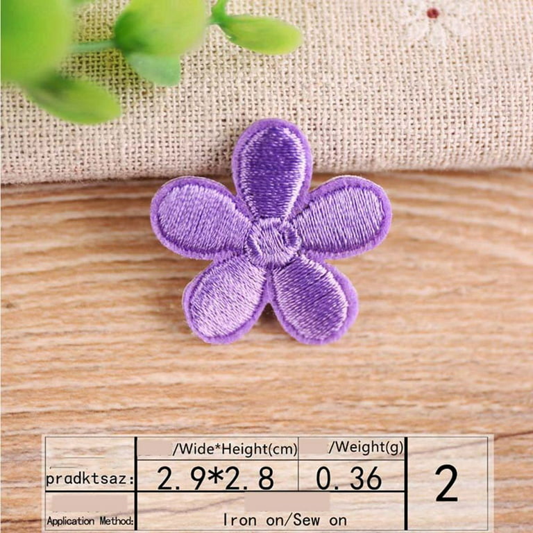 10/100Pcs Large Embroidery flower Patches Iron-On/Sew-On DIY Clothes  Appliques