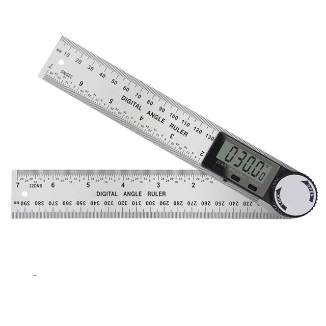 2-in-1 Digital Angle Ruler Large Screen Display Steel 0-360°(200mm) Protractor Precision Adjustable Angle Measurement Tools 1Pc ,Long Lasting