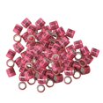 thumbnail image 1 of Greeniant 100 piezas identificar anillos de paloma anillos de pierna de plástico de aluminio bandas de palomas Suministros para pájaros Rosa, 1 of 1