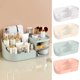 thumbnail image 1 of Caja de Almacenamiento de Cosméticos de Escritorio con Cajón | Organizador de Maquillaje de Plástico para Labiales, Pinceles y Artículos de Papelería | Diseño Apilable de 3 Niveles En Verde, Rosa y B, 1 of 6