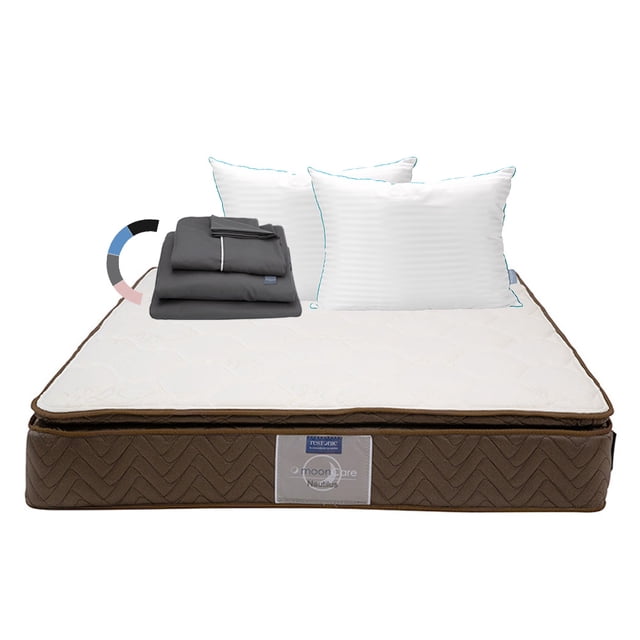 Colchon Nautilus King Size+Almohada Royal Twin+Sabanas Royal