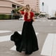 thumbnail image 5 of Faldas Para Mujer Moda Cintura Alta Pliegue Soild Vintage Loose Beach Wrap Maxi Falda Larga Odeerbi  ODB126922, 5 of 9