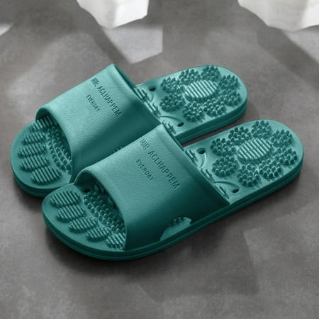 

Aayomet House Slippers for Women Women Massage Slippers Fashion Indoor Outdoor Flip Flops Beach Bathroom Slipper Army Green 8.5