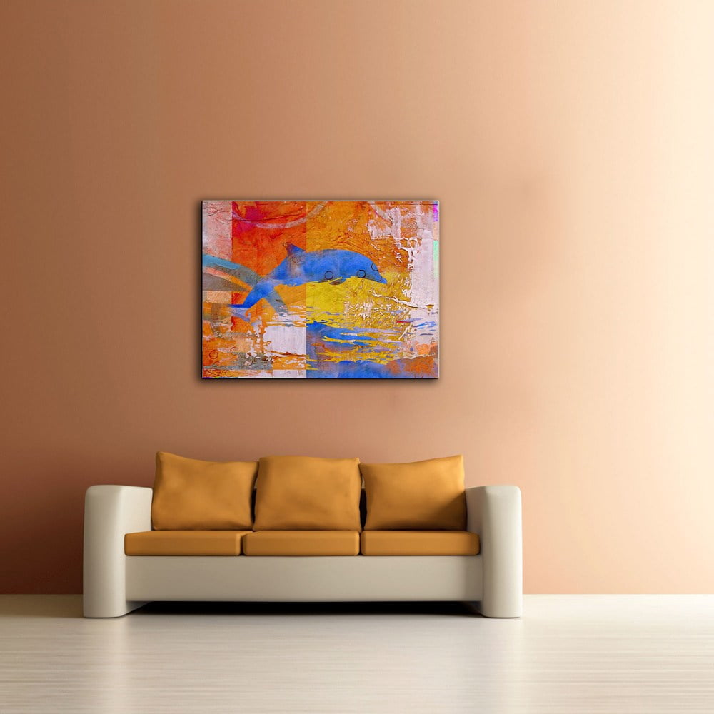 ArtWall Greg Simanson "Dolphin" Gallery-wrapped Canvas