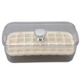 thumbnail image 2 of Ice Cube Tray Square Easy Release Ice Cube Tray Ice Cube Maker Mold with Ice Box Lid Ice Scoop Large Capacity Milk White 1 Layer, 2 of 5