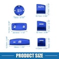 thumbnail image 5 of Unique Bargains Car Master Window Switch Button Cover Trim Decal Sticker for Honda Accord 2018-2022 Blue (Set of 10), 5 of 6