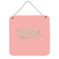 thumbnail image 1 of "Treasures Pink English Large White Pig Check Impresión metálica, 6hx6w" Caroline's Treasures BB7938DS66, 1 of 1