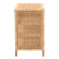 thumbnail image 5 of bali & pari Bella Modern Bohemian Brown Mahogany Wood and Rattan 1-Drawer Console Table, 5 of 11