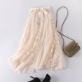 thumbnail image 2 of Fesfesfes Summer Skirts for Women Elastic High Waist Long Mesh Skirt Tutu Maxi Pleated, 2 of 3