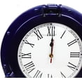 thumbnail image 3 of Nagina International Nautical Porthole Aluminium Blue Color | Maritime Wall Decor (8 Inches, Clock), 3 of 4