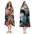 thumbnail image 3 of My Hero Academia Wearable Blanket Cloak Arctic Velvet Hooded Blanket Soft Fuzzy Hoodie Blanket Cape for Adults Kids 60"x80", 3 of 8