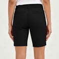 thumbnail image 6 of Bermuda Golf Shorts For Women Quick Dry Active Shorts Knee Length High Waisted Elastic Short Pant Baggy Relaxed Fit Lounge Breathable Sweat-Pant - (Mid-Thigh Length Style), 6 of 8