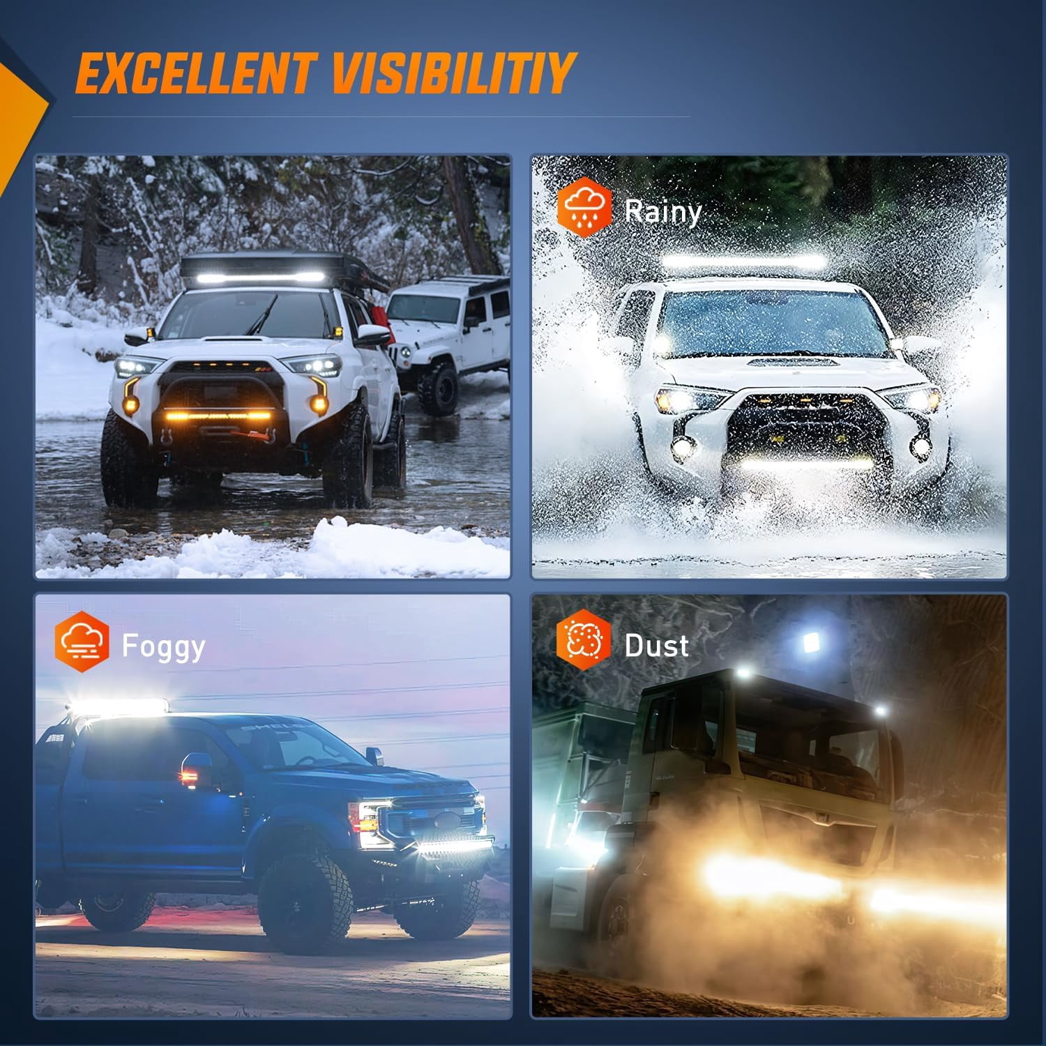 Nilight 6.5 Inch 36W Flood Beam LED Light Bar 2 Pack for Offroad Vehicles, Boats, Trucks, SUVs, ATVs, Motorcycles, Jeep