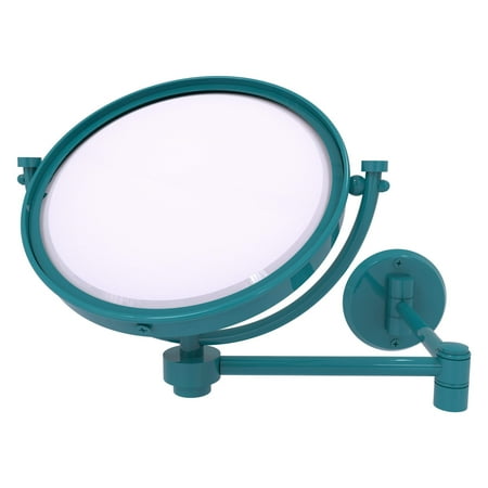 8-in Wall Mounted Extending Make-Up Mirror 4X Magnification in Brushed Bronze