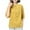 Yellow, variant on Fanxing Embroidered Linen Shirt Women Summer Going Out Tops Cotton And Linen 3/4 Sleeve Length Shirts M-2XL