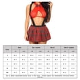 thumbnail image 2 of Conjunto de lencería Disfraz erótico sexy para mujer Cosplay Plaid con pajarita Mini falda (Rojo XL) Cgtredaw Rojo T XL para Mujer, 2 of 6