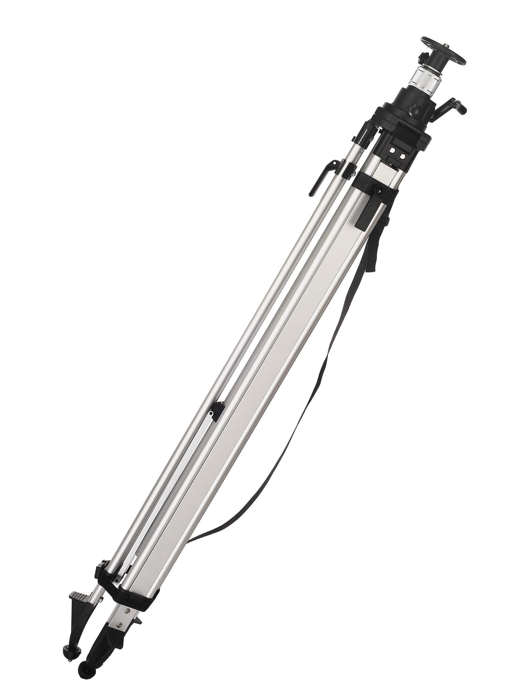 AdirPro Universal Survey Tripod – Laser Level Tripod – Transit Level Tripod - Quick Clamp - Heavy Duty Contractor Tripod 5/8” x 11”  Brass Thread (Silver Aluminum)