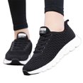 thumbnail image 4 of Casual Flying Woven Lace Up Sneakers For Women, Lightweight Cushion Sole Athletic Shoes, Daily Commute Walking Trainers Black 40, 4 of 4