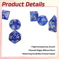 thumbnail image 3 of Polyhedral DND Dice Set, 7 Pcs DND Acrylic Dice for RPG Role Playing Table Games Tabletop Gaming Accessories, Pearlescent Blue, 3 of 6
