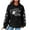 Black, variant on ICHUANYI Women's Pullover Print Round Neck Long Sleeve Loosen Single Sweatshirt Tops