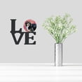 thumbnail image 2 of Bernese Mountain Dog Love Metal Wall Artwork LOVE Red, 2 of 2