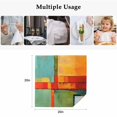 thumbnail image 4 of Teal Orange Geometric Cloth Napkins, Contemporary Oil Painting Art Washable and Reusable Dinner Napkins Set of 6, Table Napkin for Kitchen Party Birthday Wedding Hotel Housewarming 20"x20", 4 of 8