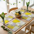 thumbnail image 5 of Yellow Gray Block Placemats Set of 4 Abstract Art Place Mats Table Mats Kitchen Dining Home Outdoor Party Table Decoration, 5 of 9